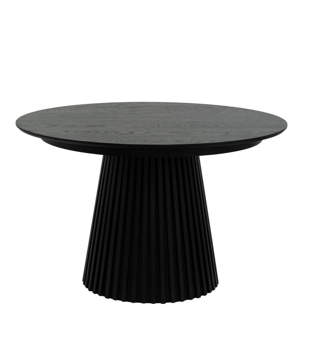 FURNHOUSE - Svendborg borðstofuborð - svart eik - Ø120 cm. Sérpöntun (3-4 vikur)