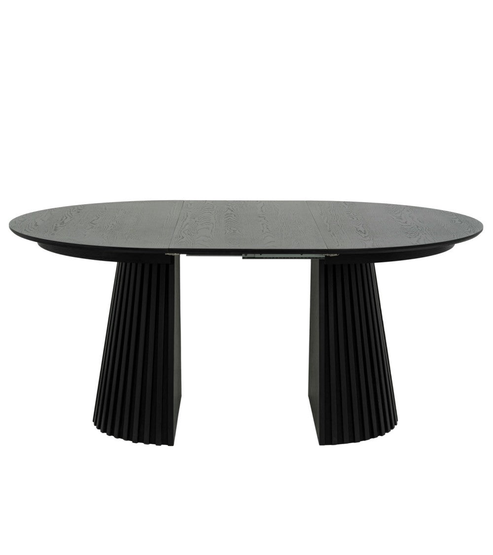 FURNHOUSE - Svendborg borðstofuborð - svart eik - Ø120 cm. Sérpöntun (3-4 vikur)