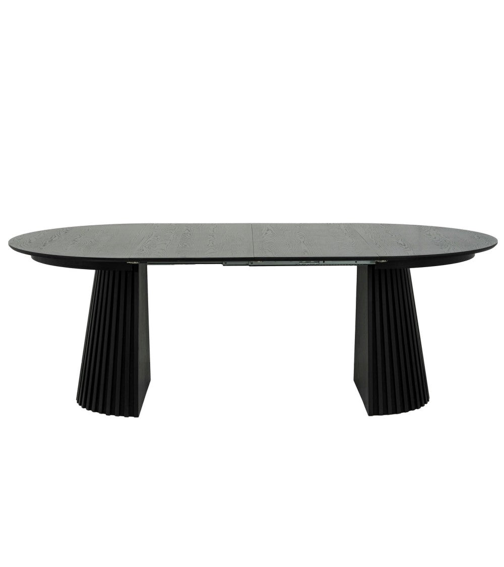 FURNHOUSE - Svendborg borðstofuborð - svart eik - Ø120 cm. Sérpöntun (3-4 vikur)