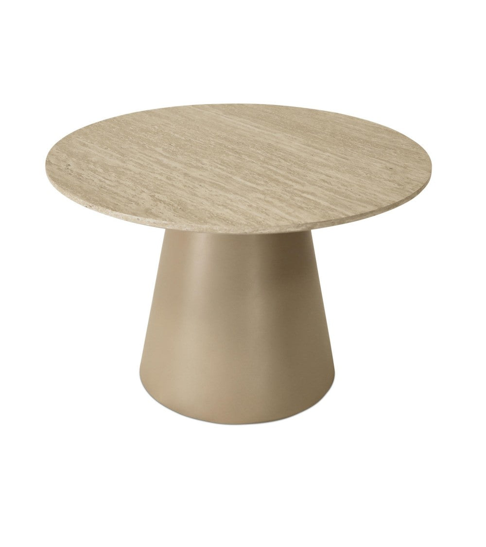 FURNHOUSE - Tango sófaborð - Travertine Beige - Ø60x40 cm. Sérpöntun (3-4 vikur)
