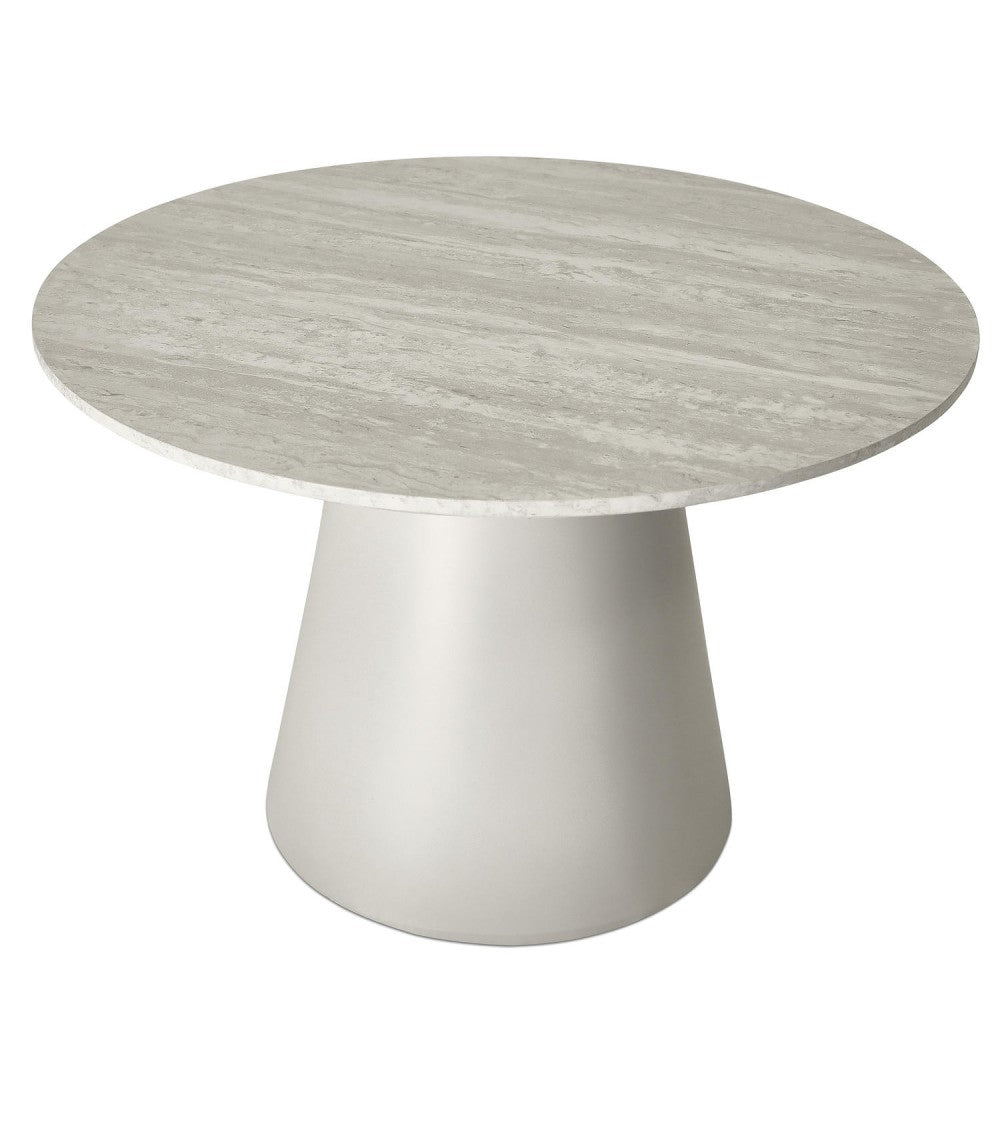 FURNHOUSE - Tango sófaborð - Travertine Grey - Ø60x40 cm. Sérpöntun (3-4 vikur)
