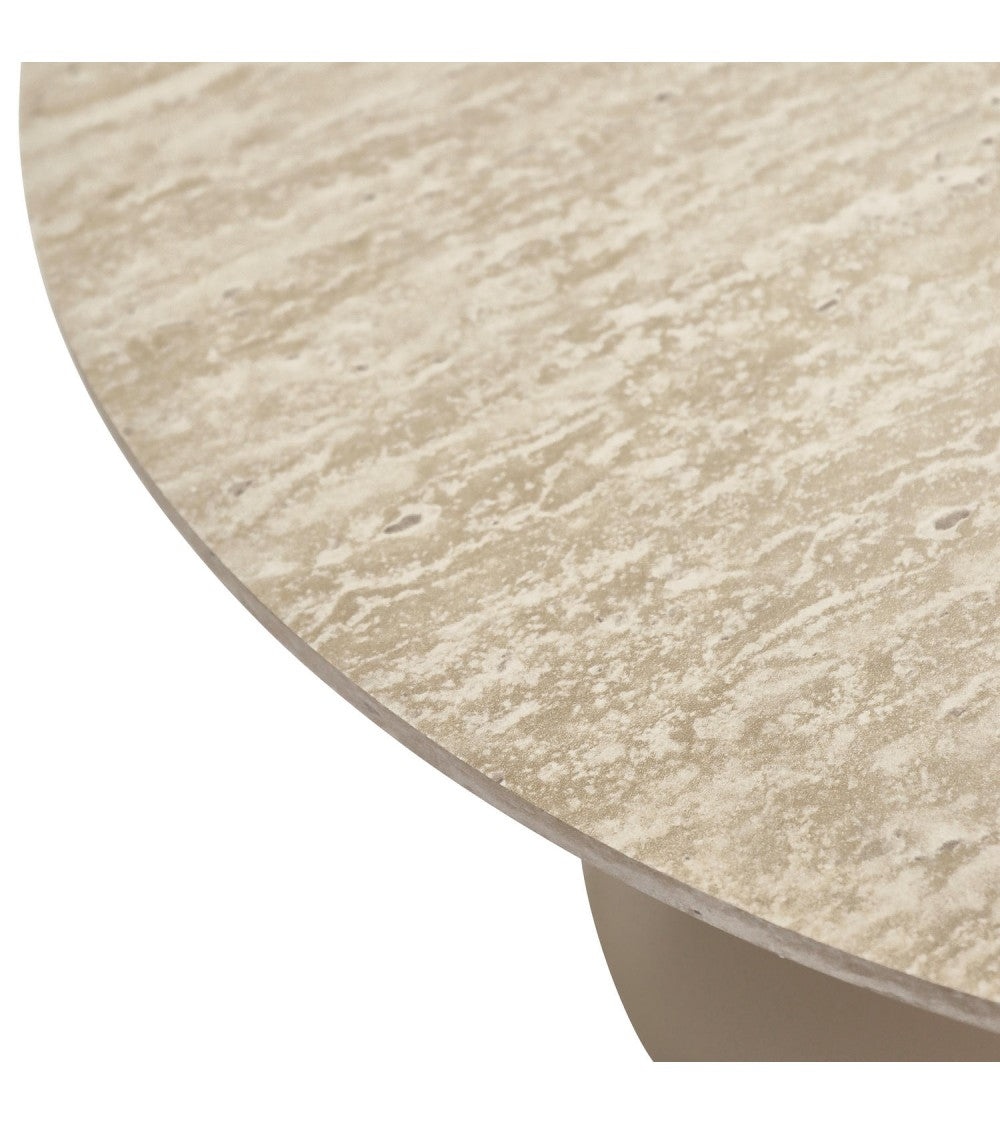 FURNHOUSE - Tango sófaborð - Travertine Beige - Ø80x45 cm. Sérpöntun (3-4 vikur)