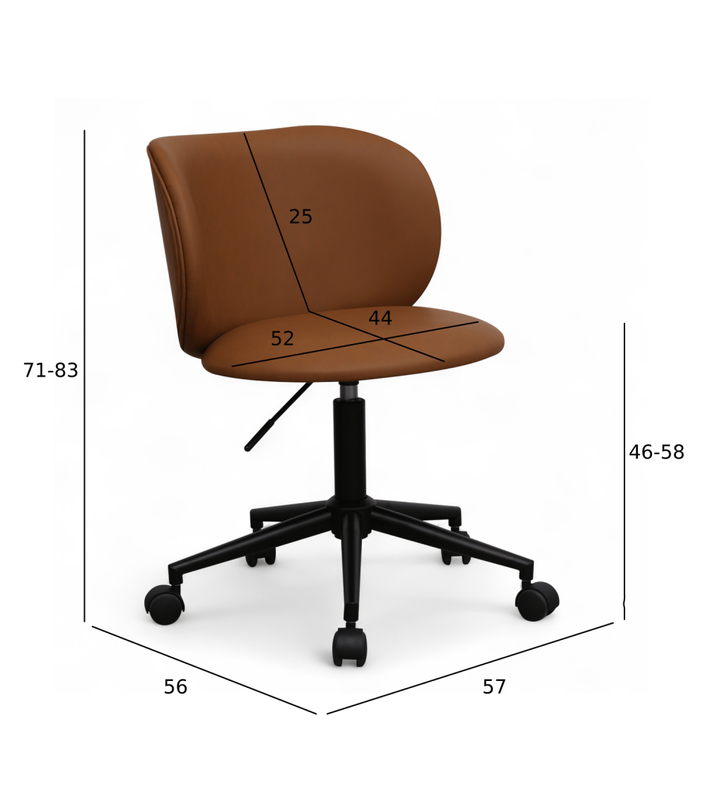 FURNHOUSE - Bobo stóll - Koníak -  Sérpöntun (5-6 vikur)