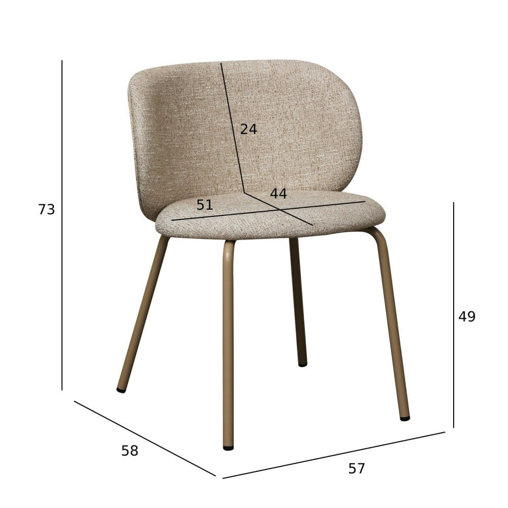 FURNHOUSE - Nanna stóll - Beige -  Sérpöntun (5-6 vikur)