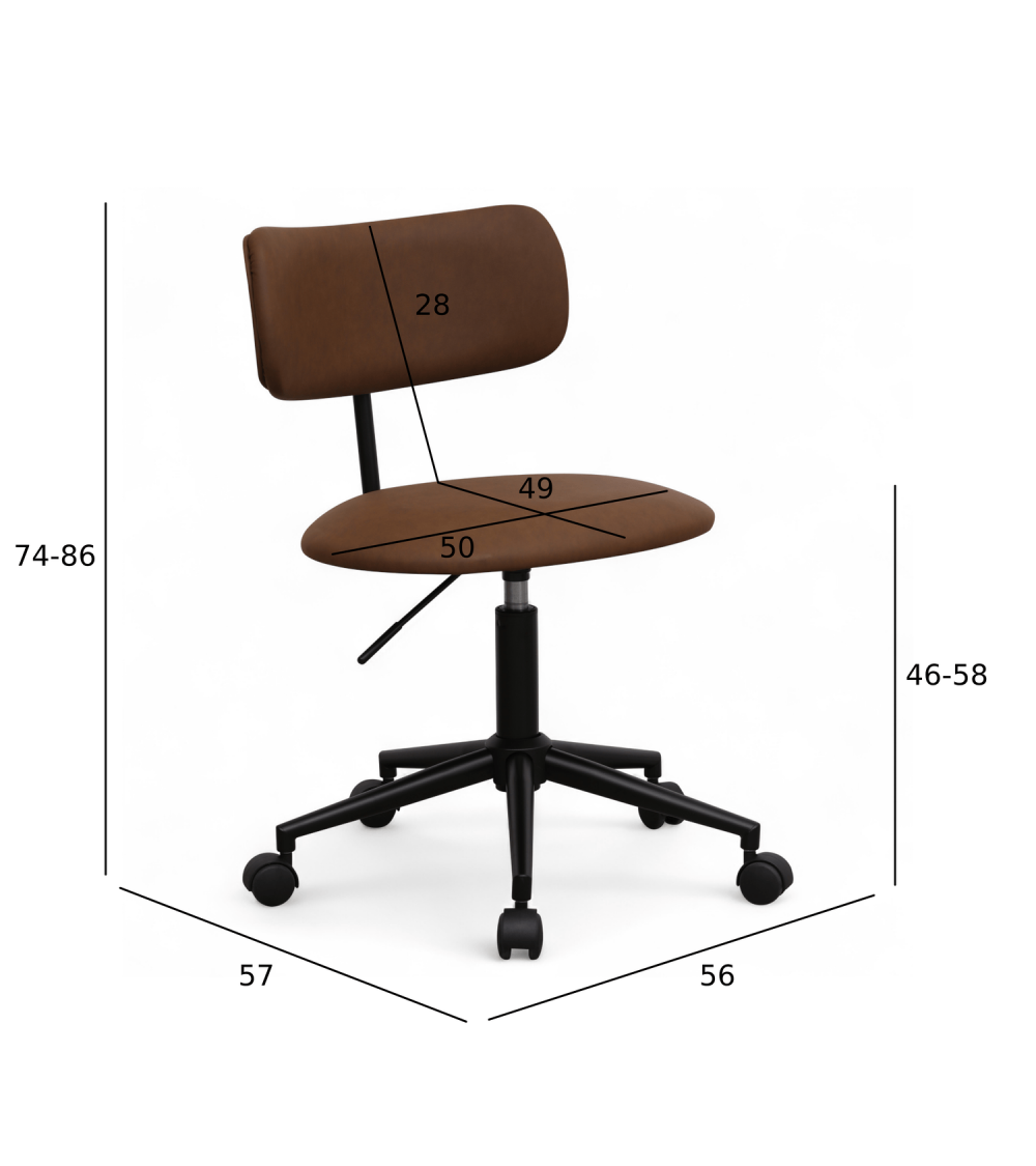 FURNHOUSE - Roxy stóll - Brúnn -  Sérpöntun (5-6 vikur)