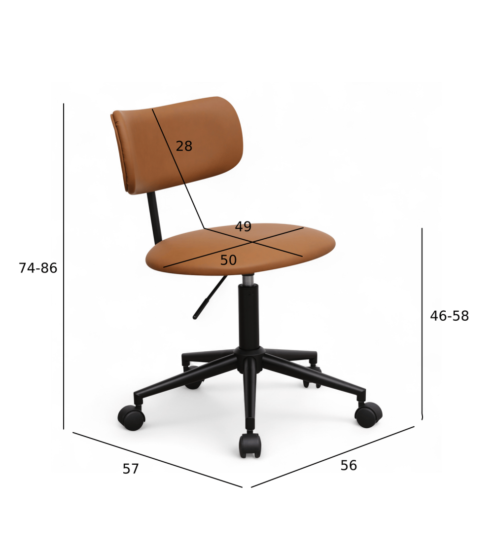 FURNHOUSE - Roxy stóll - Koníak -  Sérpöntun (5-6 vikur)