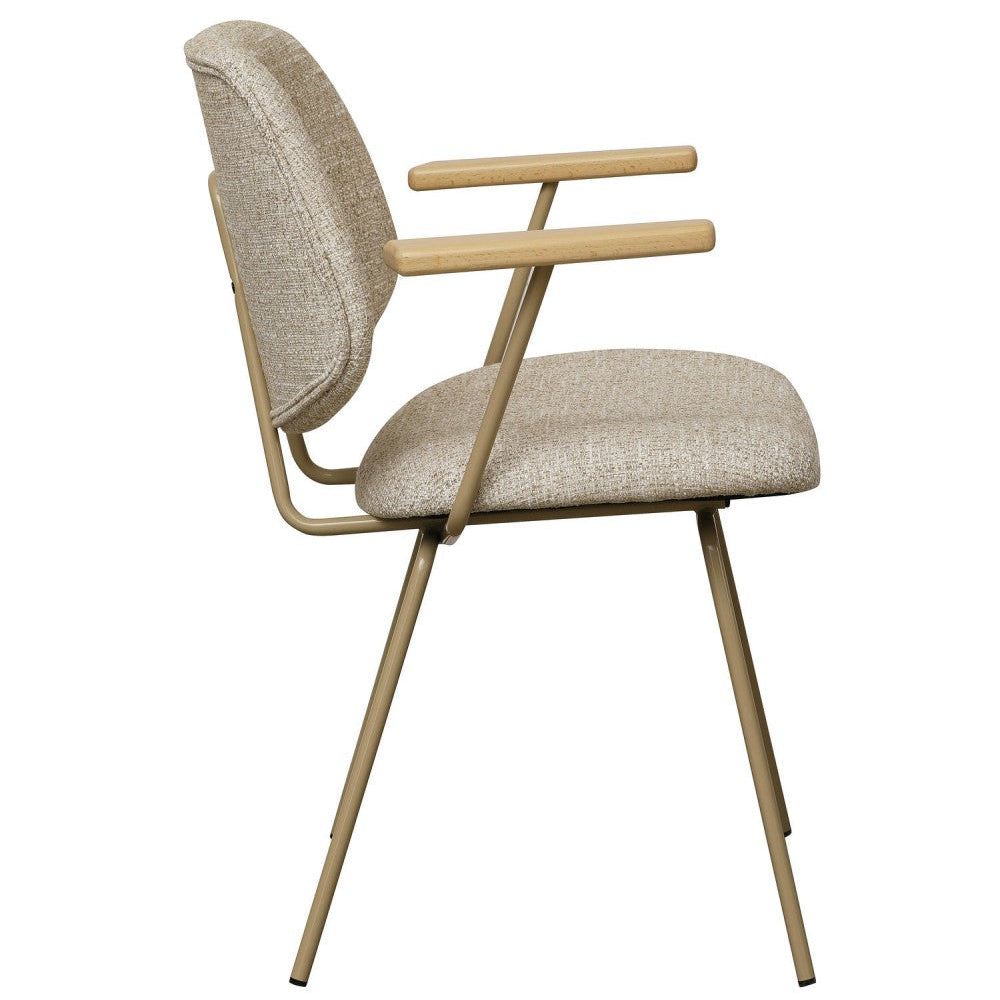 FURNHOUSE - Sofia stóll m. örmum - Beige-  Sérpöntun (5-6 vikur)