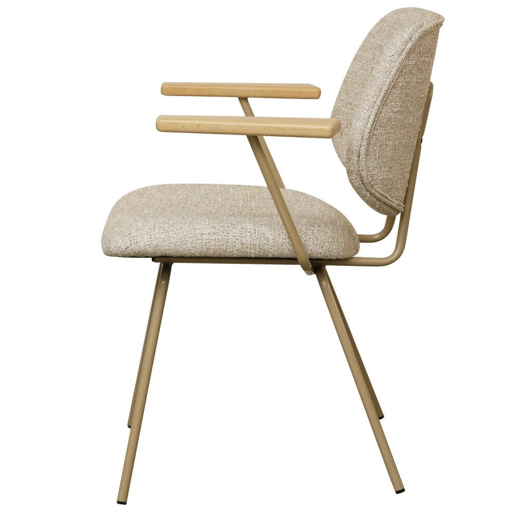 FURNHOUSE - Sofia stóll m. örmum - Beige-  Sérpöntun (5-6 vikur)