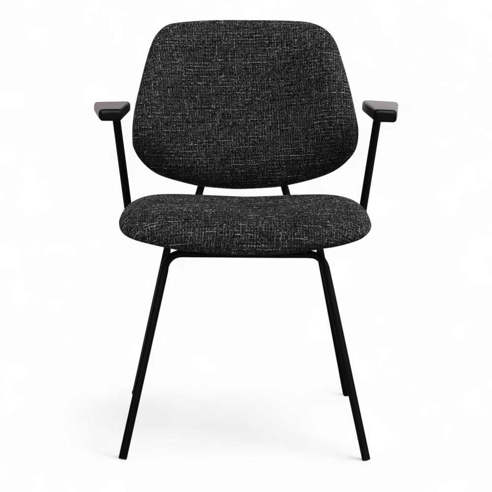 FURNHOUSE - Sofia stóll m. örmum- Svartur-  Sérpöntun (5-6 vikur)