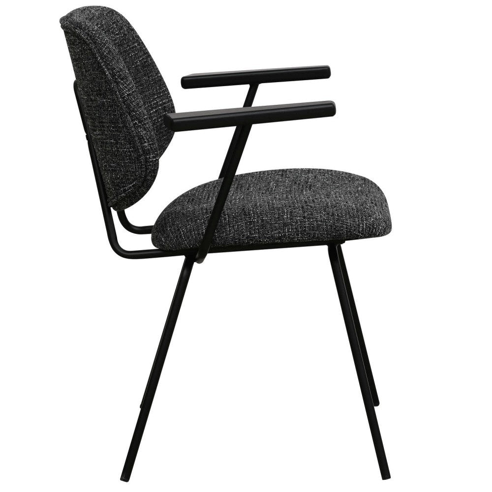 FURNHOUSE - Sofia stóll m. örmum- Svartur-  Sérpöntun (5-6 vikur)