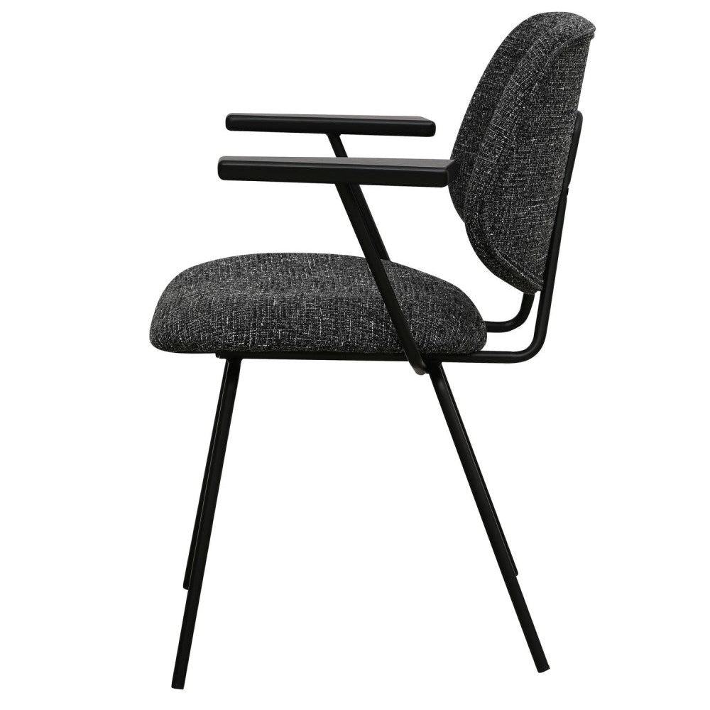 FURNHOUSE - Sofia stóll m. örmum- Svartur-  Sérpöntun (5-6 vikur)